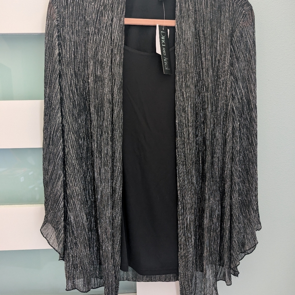 Dina And Ariel Black and Silver XL Top.